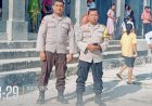 Bhabinkamtibmas-Lakukan-Pengamanan-Gereja-di-Imanuel-Ligu,-Desa-Daieko