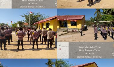 KAPOLRES-SABU-RAIJUA-MENGAMBIL-APEL-DAN-MEMBERI-ARAHAN-DI-POLSEK-SABU-TIMUR