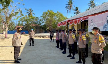 Melanjutkan-Arahan-Kapolri,-Kapolres-Sabu-Raijua-Mengambil-Apel-dan-Memberi-Arahan-di-Polsek-Sabu-Barat