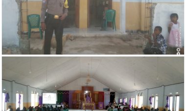 Bhabinkamtibmas-Polsek-Hawu-Mehara-laksanakan-Pengamanan-Pada-Gereja