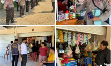 operasi-pekat-turangga-2022,-Personil-Polres-Sabu-Raijua-mengecek-barang-Kadaluwarsa,-Miras-&-Kembang-Api-di-pasar-pasar