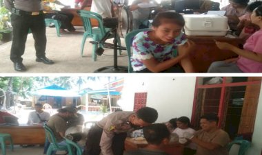 Anggota-Bhabinkamtibmas-Polsek-Hawu-Mehara-laksanakan-Pengamanan-Giat-Vaksinasi-di-Desa-Molie