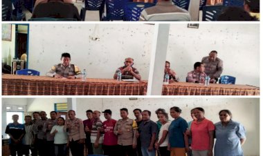 Waka-polsek-Sabu-Barat-bersama-Bhabinkamtibmas-dengarkan-keluh-kesah-masyarakat-Kec.-Sabu-Barat
