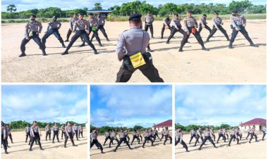 Anggota-Samapta-Polres-Sabu-Raijua-melaksanakan-Kegiatan-Latihan-Beladiri-Polri