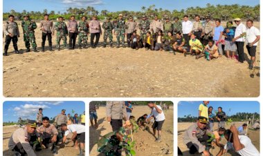 Kapolres-Sarai-dan-PJU-bersama-TNI-Sarai-lakukan-penanam-Mangrove