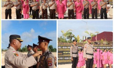 Kapolres-Sarai-Pimpin-Upacara-Kenaikan-Pangkat-Anggota