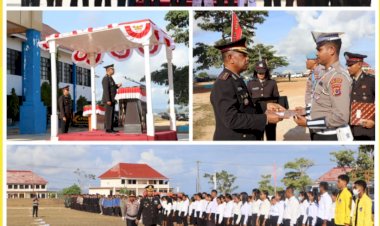 Kapolres-Sarai-Pimpin-Upacara-Hari-Bhayangkara-Ke-77