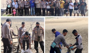 wujud-Peduli-Lingkungan,-Polres-Sarai-Bersama-Masyarakat-Laksanakan-Pembersihan-Lingkungan