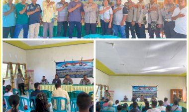 Giat-Rutin-Jum'at-Curhat,-Wakapolres-Sarai-bersama-PJU-dan-Bhabinkamtibmas-dengar-keluh-kesah-masyarakat-Desa-Bolou