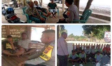 Operasi-OMB,-Bhabinkamtibmas-Polres-Sarai-menghimbau-Pemilu-Damai-ke-Masyarakat