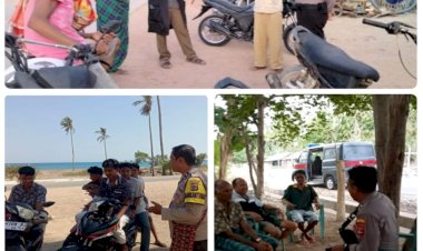 Bhabinkamtibmas-Menghimbau-Pemilu-aman-dan-damai-ke-masyarakat-sabu-raijua