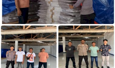 Polres-Sarai-Laksanakan-Pengamanan-di-Logistik-KPU