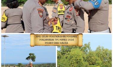 Apel-Gelar-Perlengkapan-Personil-Pengamanan-TPS-Pemilu-2024-Polres-Sabu-Raijua
