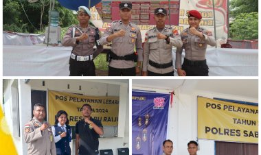 Operasi-Ketupat-Turangga-2024,-Polres-Sarai-Laksanakan-kegiatan-Pengamanan-Di-Pos-Pengamanan.