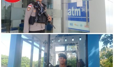 Satuan-Samapta-Polres-Sarai-melaksanakan-pengamanan-obyek-vital-pada-yang-ditugaskan-untuk-melaksanakan-pengamanan-di-Bank-NTT. 