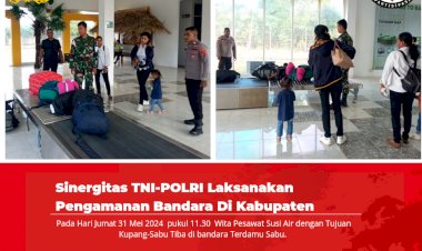 Sinergitas-TNI-POLRI-Laksanakan-Pengamanan-Bandara-Di-Kabupaten-Sarai