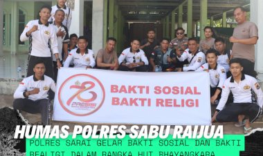 Jelang-HUT-Bhayangkara-ke-78-Polres-Sarai-Gelar-Bakti-Sosial-dan-Bakti-Religi