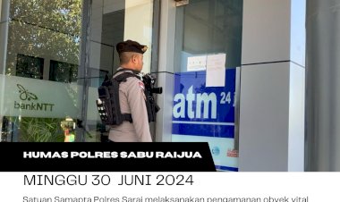Satuan-Samapta-Polres-Sarai-melaksanakan-pengamanan-obyek-vital-pada-yang-ditugaskan-untuk-melaksanakan-pengamanan-di-Bank-NTT. 