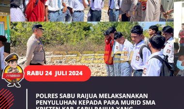 Polres-Sarai-Melaksnakan-Penyuluhan-kepada-para-murid-SMA-Kristen-Kab.-Sabu-Raijua-yang-melakukan-aksi-perkelahian-hingga-beredar-di-sosial-media. 