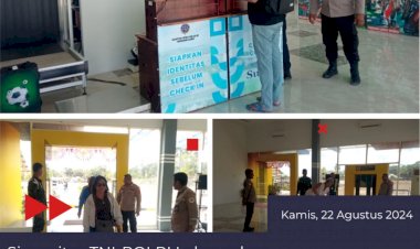 Sinergitas-TNI-POLRI-Laksanakan-Pengamanan-Bandara-Di-Kabupaten-Sarai