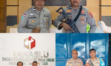 Polres-Sabu-Raijua-tempatkan-personelnya-untuk-mengamankan-kantor-Komisi-Pemilihan-Umum-Daerah-(KPUD),-Badan-Pengawas-pemilu-(-BAWASLU-)-dan-Gudang-logistik-pilkada-Kab.-Sabu-Raijua.