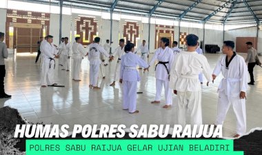 POLRES-SABU-RAIJUA-GELAR-UJIAN-BELADIRI-POLRI-DALAM-RANGKA-UJIAN-KENAIKAN-PANGKAT