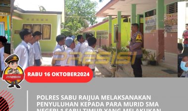 Polres-Sarai-Melaksnakan-Penyuluhan-kepada-para-murid-SMA-Negeri-1-Sabu-Timur-yang-melakukan-aksi-Tawuran