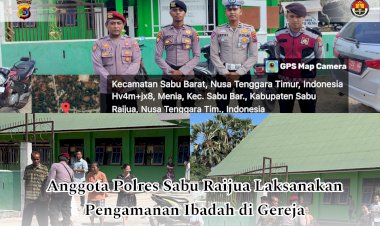 ANGGOTA-POLRES-SABU-RAIJUA-LAKSAN-KEGIATAN-PENGAMANAN-IBADAH-HARI-MINGGU