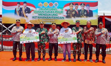 Dukung-Program-Swasembada-Pangan,-Kapolri-Panglima-TNI-Luncurkan-Gugus-Tugas-Polri