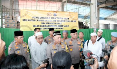 Dukung-Acara-Guru-Sekumpul,-Kapolri-Berikan-Empat-Ekor-Sapi-Limousin