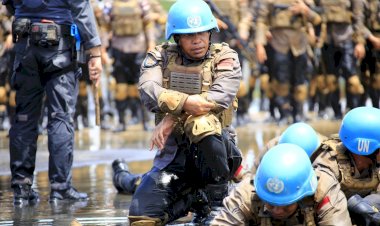 Polri-Kembali-Kirim-Pasukan-untuk-Misi-Perdamaian-PBB,-Latpragas-Satgas-FPU-7-MINUSCA-Resmi-Dimulai