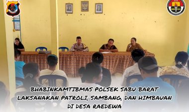BHABINKAMTIBMAS-POLSEK-SABU-BARAT-LAKSANAKAN-PATROLI,-SAMBANG,-DAN-HIMBAUAN-DI-DESA-RAEDEWA