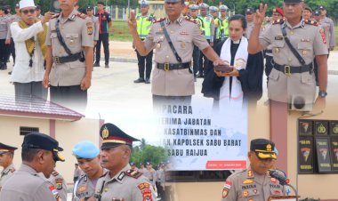 Polres-Sabu-Raijua-Gelar-Sertijab-Kabag-Logistik,-Kasat-Binmas-dan-Pelantikan-Kapolsek-Sabu-Barat