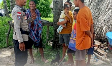 Bhabinkamtibmas-Polsek-Hawu-Mehara-Laksanakan-Patroli-dan-Himbauan-Kamtibmas-di-Desa-Lederaga