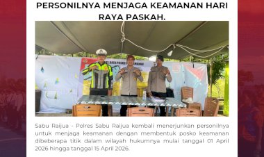 Polres-Sabu-Raijua-terjunkan-Personilnya-menjaga-keamanan-hari-Raya-Paskah.
