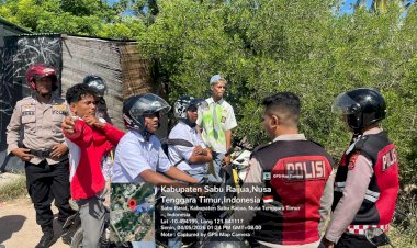 Sat-Samapta-Polres-Sabu-Raijua-Laksanakann-Patroli-Antisipasi-Konvoi-Kelulusan-Siswa