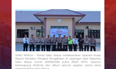 Polres-Sabu-Raijua-Gelar-Upacara-Korps-Raport-Kenaikan-Pangkat-Pengabdian