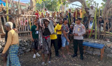 Pelestarian-Budaya-dan-Kamtibmas-Berjalan-Seiring,-Polsek-Sabu-Timur-Amankan-Adat-Moa-Dab'ba