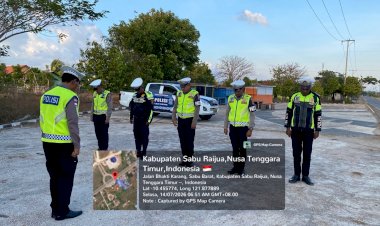 Awali-Hari-dengan-Pelayanan-Terbaik,-Satlantas-Polres-Sabu-Raijua-Laksanakan-Strong-Point-Pagi-untuk-Wujudkan-Kamseltibcarlantas