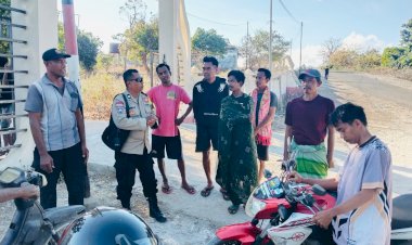 Di-Tengah-Musim-Kemarau,-Bhabinkamtibmas-Ajak-Warga-Tanajawa-Cegah-Karhutla