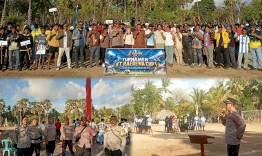 Polsek-Sabu-Barat-Amankan-Pembukaan-Turnamen-Sepak-Bola-Mini-Raedewa-Cup-I
