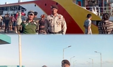 Pastikan-Keamanan-Penumpang,-KP3-Laut-Seba-Amankan-Kedatangan-Kapal-Cantika-Lestari-9E