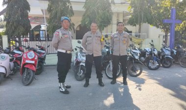 Polsek-Sabu-Barat-Amankan-Ibadah-Minggu-di-Gereja-Yeruel-Seba-Kota,-Situasi-Berjalan-Aman