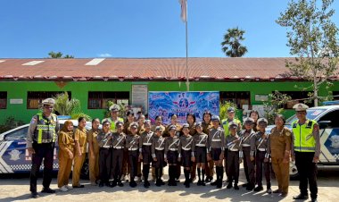 Tanamkan-Tertib-Berlalu-Lintas-Sejak-Dini,-Sat-Lantas-Sabu-Raijua-Ikuti-Lomba-Polisi-Cilik-Tingkat-Polda-NTT