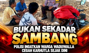 Waspada-Cuaca-dan-Karhutla,-Bhabinkamtibmas-Sabu-Timur-Sambangi-Warga-Sampaikan-Pesan-Kamtibmas
