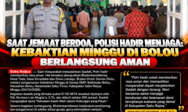 Saat-Jemaat-Berdoa,-Polisi-Hadir-Menjaga:-Kebaktian-Minggu-di-Bolou-Berlangsung-Aman