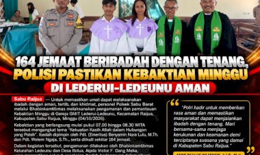 164-Jemaat-Beribadah-dengan-Tenang,-Polisi-Pastikan-Kebaktian-Minggu-di-Lederui-Ledeunu-Aman