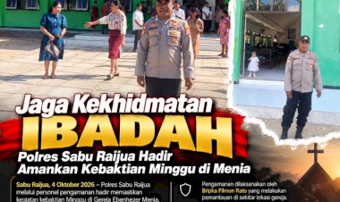 Jaga-Kekhidmatan-Ibadah,-Polres-Sabu-Raijua-Hadir-Amankan-Kebaktian-Minggu-di-Menia