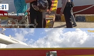 Pastikan-Arus-Penumpang-Aman,-KP3-Laut-Seba-Kawal-Kedatangan-Kapal-Cantika-Lestari-9E