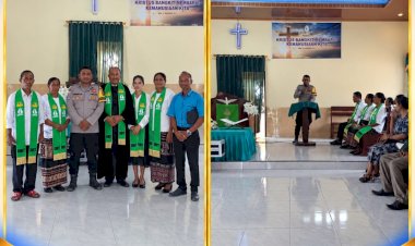 Minggu-Kasih,-Bhabinkamtibmas-Polsek-Sabu-Barat-Hadir-di-Gereja-GMIT-Lederui-Ledeunu,-Pererat-Kedekatan-dengan-Jemaat